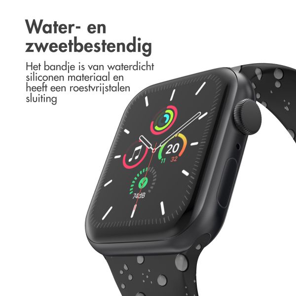 imoshion Siliconen⁺ bandje Apple Watch Series 1-9 / SE - 38/40/41 mm / Series 10 - 42 mm - Zwart - Maat S/M