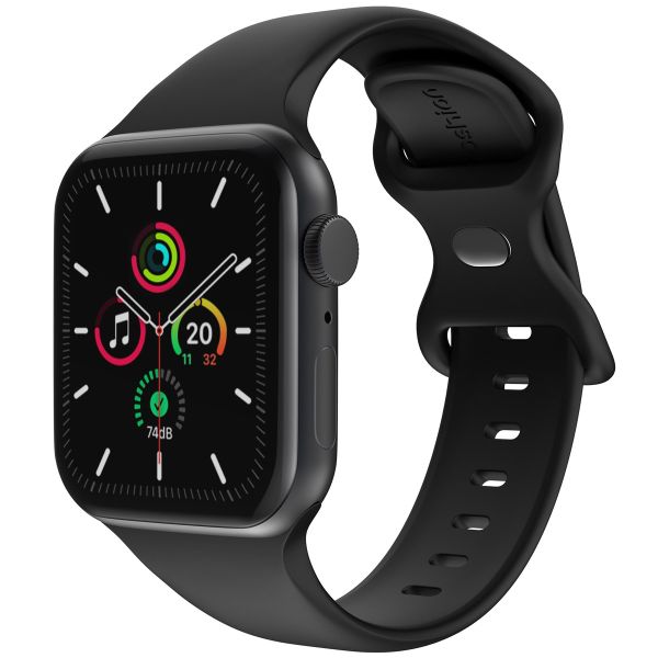 imoshion Siliconen⁺ bandje Apple Watch Series 1-9 / SE - 38/40/41 mm / Series 10 - 42 mm - Zwart - Maat S/M