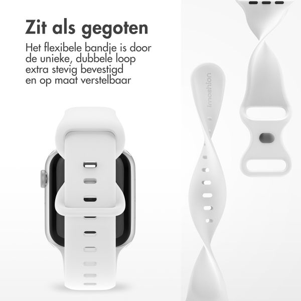 imoshion Siliconen⁺ bandje Apple Watch Series 1-9 / SE - 38/40/41 mm / Series 10 - 42 mm - White - Maat S/M