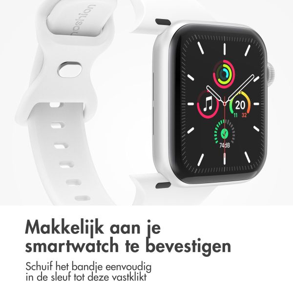 imoshion Siliconen⁺ bandje Apple Watch Series 1-9 / SE - 38/40/41 mm / Series 10 - 42 mm - White - Maat S/M