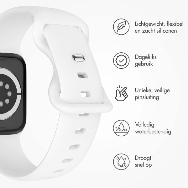 imoshion Siliconen⁺ bandje Apple Watch Series 1-9 / SE - 38/40/41 mm / Series 10 - 42 mm - White - Maat S/M