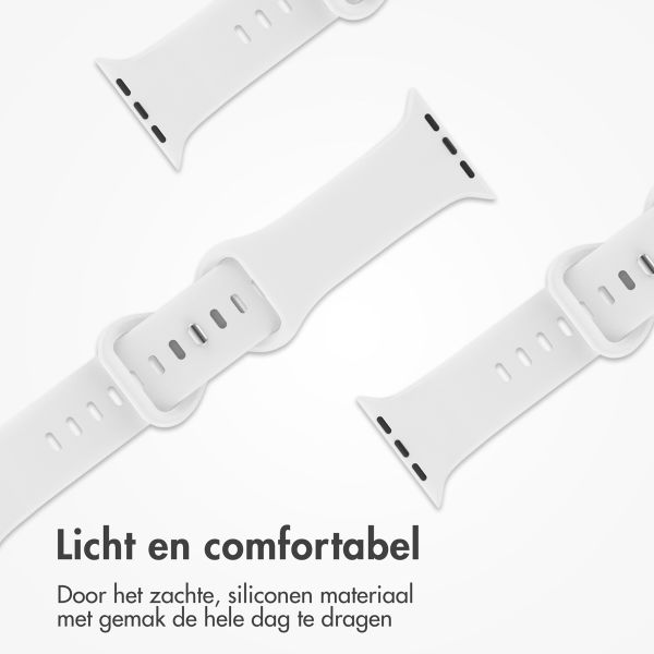 imoshion Siliconen⁺ bandje Apple Watch Series 1-9 / SE - 38/40/41 mm / Series 10 - 42 mm - White - Maat S/M