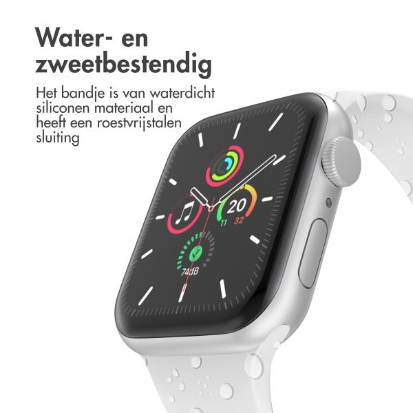 imoshion Siliconen⁺ bandje Apple Watch Series 1-9 / SE - 38/40/41 mm / Series 10 - 42 mm - White - Maat S/M