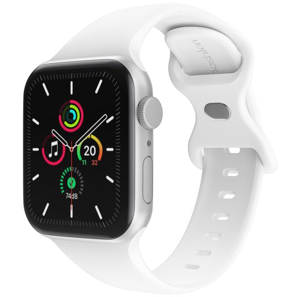 imoshion Siliconen⁺ bandje Apple Watch Series 1-9 / SE - 38/40/41 mm / Series 10 - 42 mm - White - Maat S/M