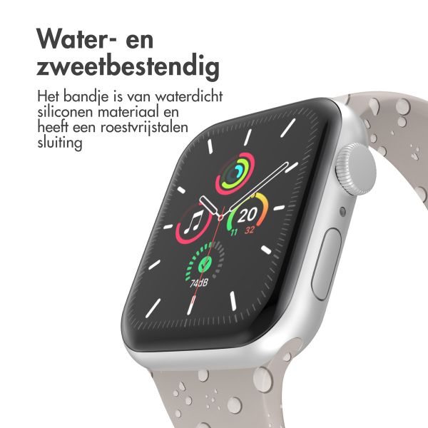 imoshion Siliconen⁺ bandje Apple Watch Series 1-9 / SE - 38/40/41 mm / Series 10 - 42 mm - Stone - Maat S/M