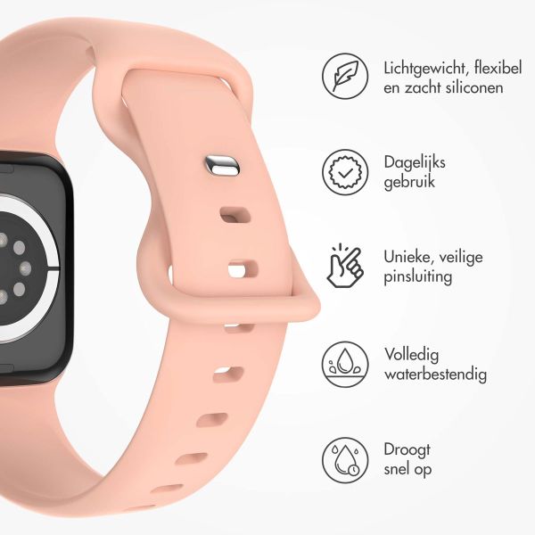 imoshion Siliconen⁺ bandje Apple Watch Series 1-9 / SE - 38/40/41 mm / Series 10 - 42 mm - Vintage Rose - Maat S/M