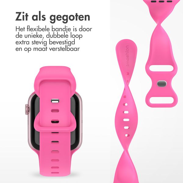 imoshion Siliconen⁺ bandje Apple Watch Series 1-9 / SE - 38/40/41 mm / Series 10 - 42 mm - Barbie Pink - Maat S/M