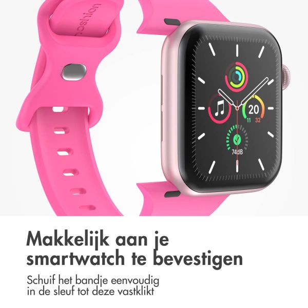 imoshion Siliconen⁺ bandje Apple Watch Series 1-9 / SE - 38/40/41 mm / Series 10 - 42 mm - Barbie Pink - Maat S/M