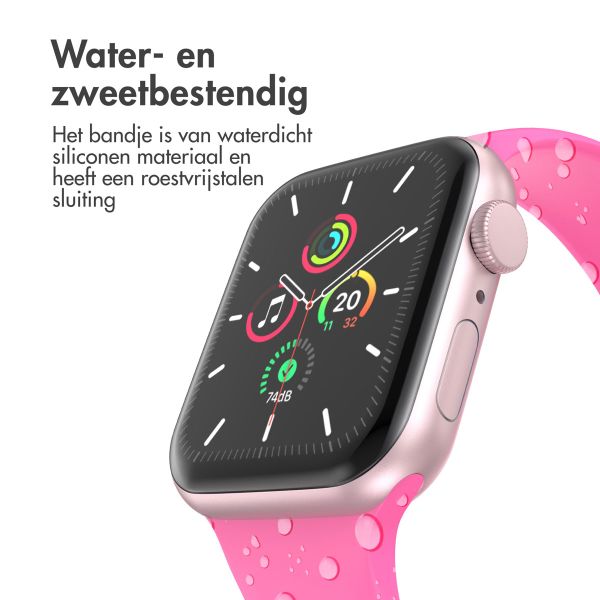 imoshion Siliconen⁺ bandje Apple Watch Series 1-9 / SE - 38/40/41 mm / Series 10 - 42 mm - Barbie Pink - Maat S/M