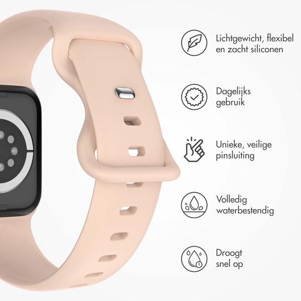 imoshion Siliconen⁺ bandje Apple Watch Series 1-9 / SE - 38/40/41 mm / Series 10 - 42 mm - Sand Pink - Maat S/M