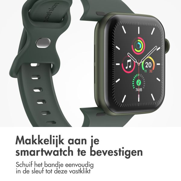 imoshion Siliconen⁺ bandje Apple Watch Series 1-9 / SE - 38/40/41 mm / Series 10 - 42 mm - Olive - Maat S/M