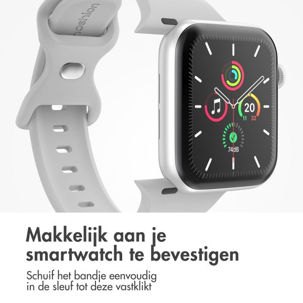 imoshion Siliconen⁺ bandje Apple Watch Series 1-10 / SE / Ultra (2) - 42/44/45/46/49 mm - Fog - Maat M/L