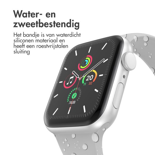 imoshion Siliconen⁺ bandje Apple Watch Series 1-10 / SE / Ultra (2) - 42/44/45/46/49 mm - Fog - Maat M/L