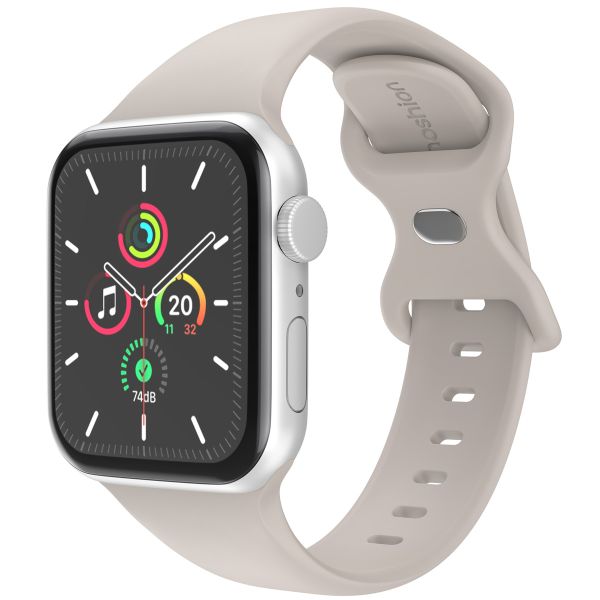 imoshion Siliconen⁺ bandje Apple Watch Series 1-10 / SE / Ultra (2) - 42/44/45/46/49 mm - Stone - Maat M/L