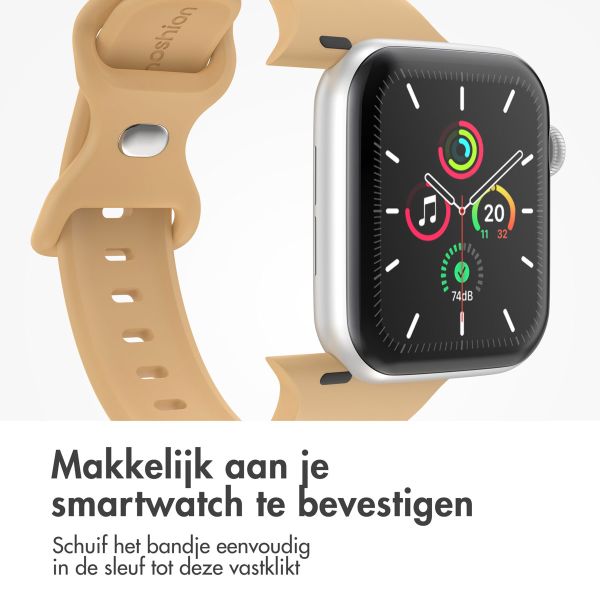 imoshion Siliconen⁺ bandje Apple Watch Series 1-10 / SE / Ultra (2) - 42/44/45/46/49 mm - Walnut - Maat M/L