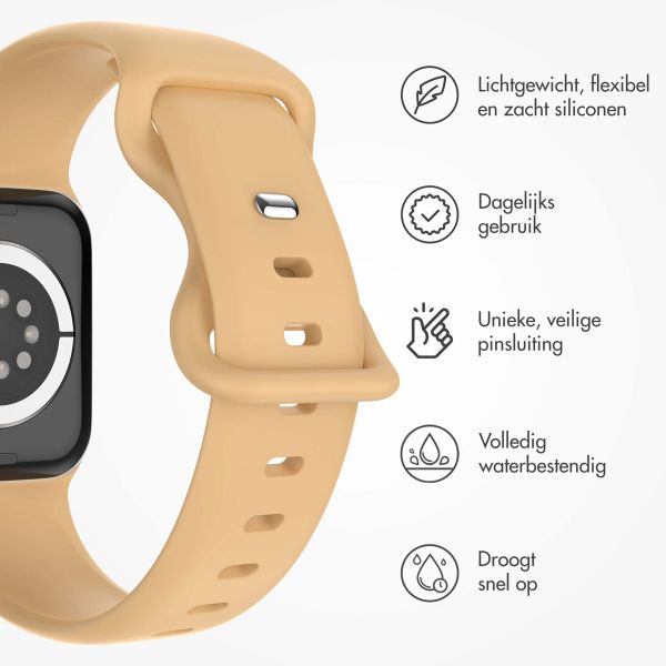 imoshion Siliconen⁺ bandje Apple Watch Series 1-10 / SE / Ultra (2) - 42/44/45/46/49 mm - Walnut - Maat M/L