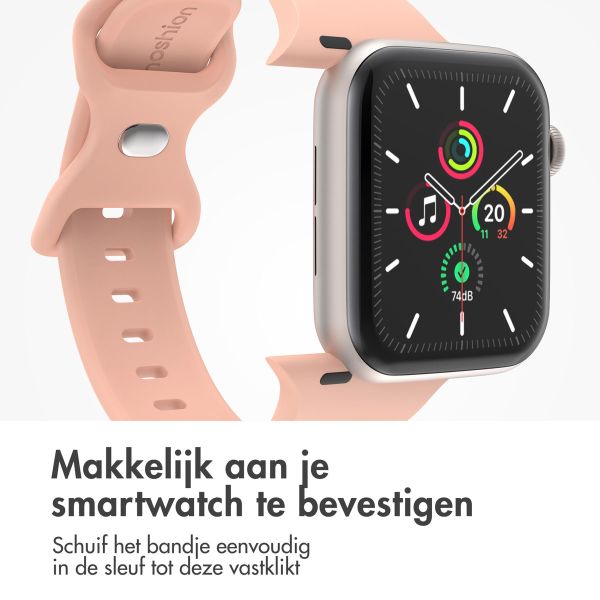 imoshion Siliconen⁺ bandje Apple Watch Series 1-10 / SE / Ultra (2) - 42/44/45/46/49 mm - Vintage Rose - Maat M/L