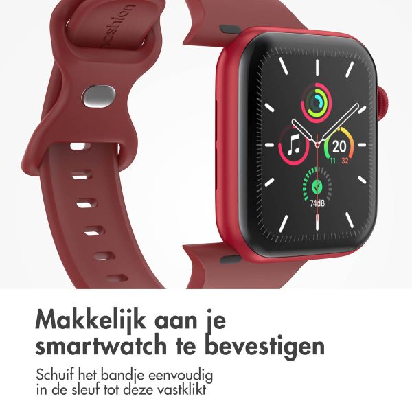 imoshion Siliconen⁺ bandje Apple Watch Series 1-10 / SE / Ultra (2) - 42/44/45/46/49 mm - Wine - Maat M/L