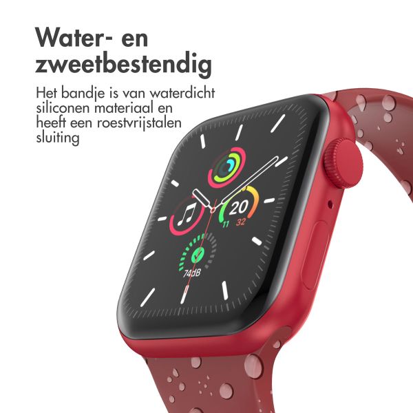 imoshion Siliconen⁺ bandje Apple Watch Series 1-10 / SE / Ultra (2) - 42/44/45/46/49 mm - Wine - Maat M/L