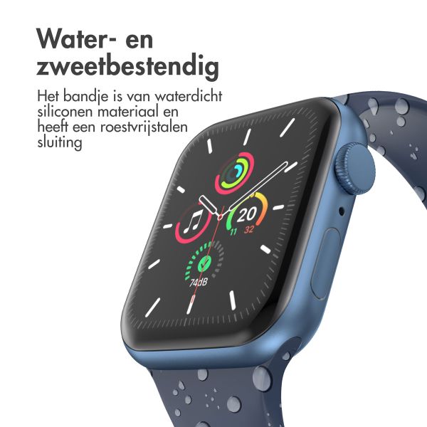 imoshion Siliconen⁺ bandje Apple Watch Series 1-10 / SE / Ultra (2) - 42/44/45/46/49 mm - Midnight - Maat M/L