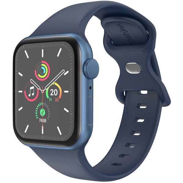 imoshion Siliconen⁺ bandje Apple Watch Series 1-10 / SE / Ultra (2) - 42/44/45/46/49 mm - Midnight - Maat M/L