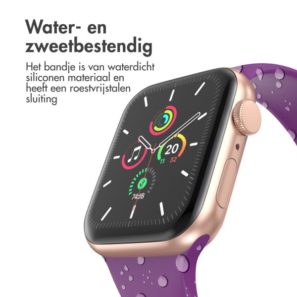 imoshion Siliconen⁺ bandje Apple Watch Series 1-10 / SE / Ultra (2) - 42/44/45/46/49 mm - Purple - Maat M/L