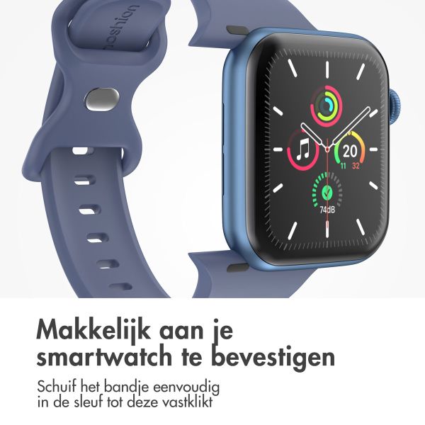 imoshion Siliconen⁺ bandje Apple Watch Series 1-10 / SE / Ultra (2) - 42/44/45/46/49 mm - Navy - Maat M/L