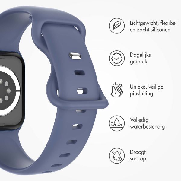 imoshion Siliconen⁺ bandje Apple Watch Series 1-10 / SE / Ultra (2) - 42/44/45/46/49 mm - Navy - Maat M/L