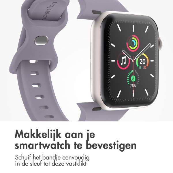 imoshion Siliconen⁺ bandje Apple Watch Series 1-10 / SE / Ultra (2) - 42/44/45/46/49 mm - Lavender - Maat M/L