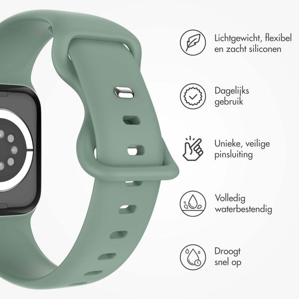 imoshion Siliconen⁺ bandje Apple Watch Series 1-10 / SE / Ultra (2) - 42/44/45/46/49 mm - Pine - Maat M/L