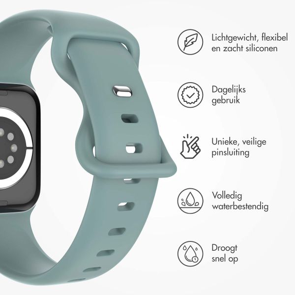 imoshion Siliconen⁺ bandje Apple Watch Series 1-10 / SE / Ultra (2) - 42/44/45/46/49 mm - Cactus - Maat M/L