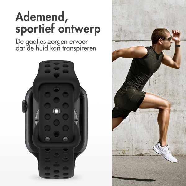 imoshion Sport⁺ bandje Apple Watch Series 1-9 / SE - 38/40/41 mm / Series 10 - 42 mm - Maat S/M - Zwart