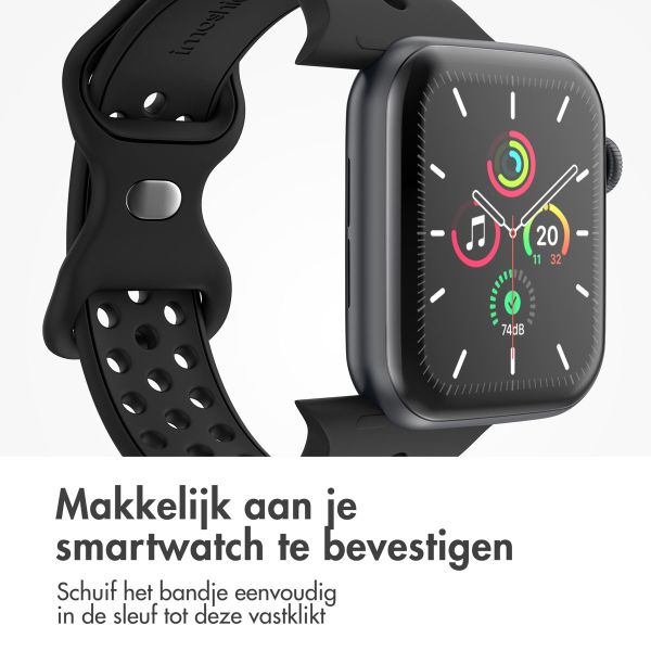 imoshion Sport⁺ bandje Apple Watch Series 1-9 / SE - 38/40/41 mm / Series 10 - 42 mm - Maat S/M - Zwart