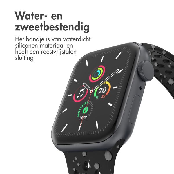 imoshion Sport⁺ bandje Apple Watch Series 1-9 / SE - 38/40/41 mm / Series 10 - 42 mm - Maat S/M - Zwart