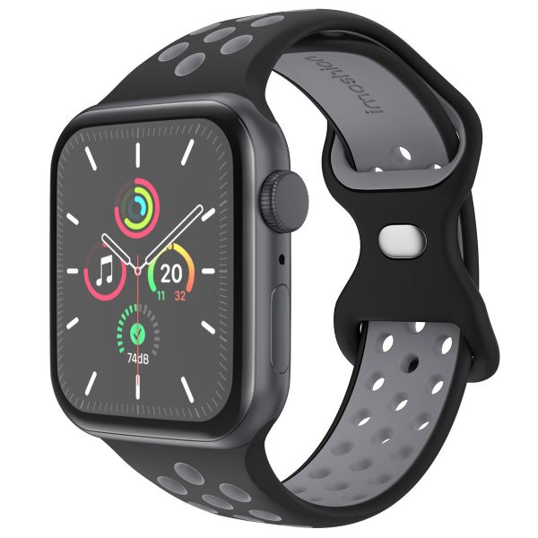 imoshion Sport⁺ bandje Apple Watch Series 1-9 / SE - 38/40/41 mm / Series 10 - 42 mm - Maat S/M - Black & Anthracite