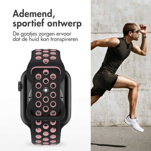 imoshion Sport⁺ bandje Apple Watch Series 1-9 / SE - 38/40/41 mm / Series 10 - 42 mm - Maat S/M - Black Pink