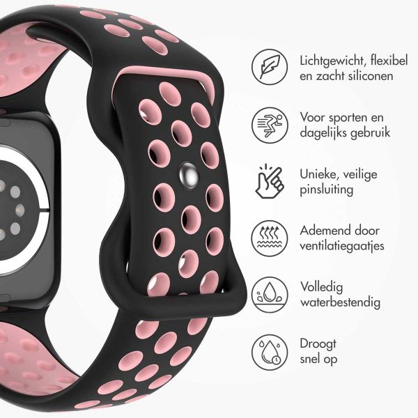 imoshion Sport⁺ bandje Apple Watch Series 1-9 / SE - 38/40/41 mm / Series 10 - 42 mm - Maat S/M - Black Pink