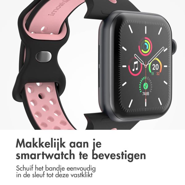 imoshion Sport⁺ bandje Apple Watch Series 1-9 / SE - 38/40/41 mm / Series 10 - 42 mm - Maat S/M - Black Pink