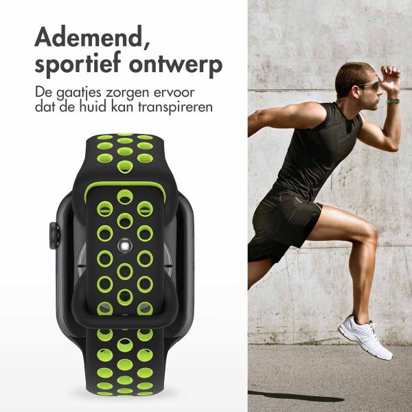 imoshion Sport⁺ bandje Apple Watch Series 1-9 / SE - 38/40/41 mm / Series 10 - 42 mm - Maat S/M - Black Volt