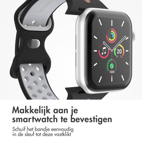 imoshion Sport⁺ bandje Apple Watch Series 1-9 / SE - 38/40/41 mm / Series 10 - 42 mm - Maat S/M - Black Rainbow