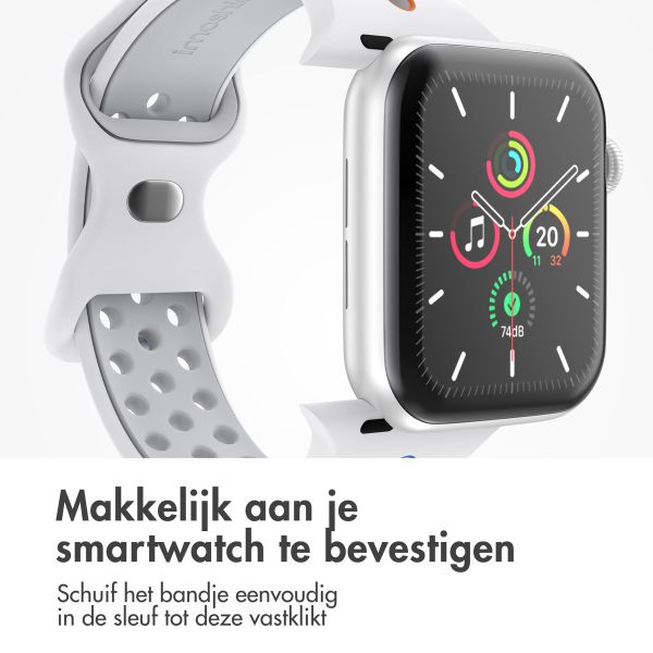 imoshion Sport⁺ bandje Apple Watch Series 1-9 / SE - 38/40/41 mm / Series 10 - 42 mm - Maat S/M - White Rainbow