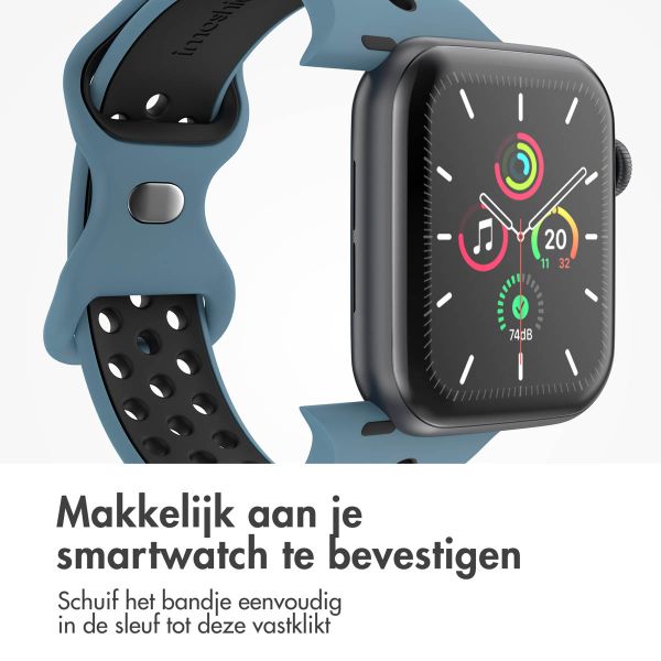 imoshion Sport⁺ bandje Apple Watch Series 1-9 / SE - 38/40/41 mm / Series 10 - 42 mm - Maat M/L - Celestial Teal & Black