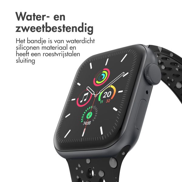 imoshion Sport⁺ bandje Apple Watch Series 1-9 / SE / Ultra (2) - 42/44/45/49 mm - Maat S/M - Zwart