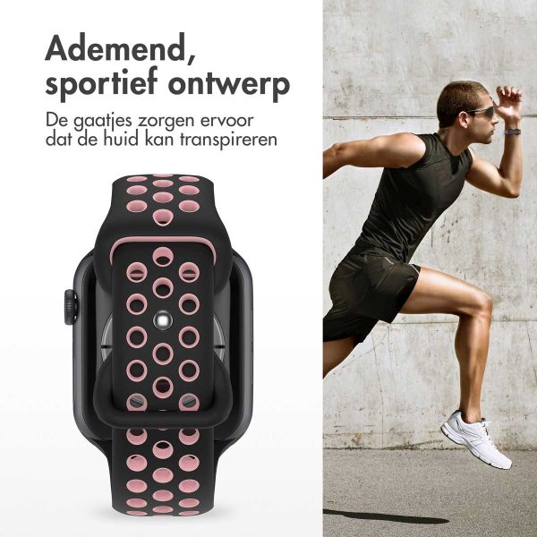 imoshion Sport⁺ bandje Apple Watch Series 1-9 / SE / Ultra (2) - 42/44/45/49 mm - Maat S/M - Black Pink