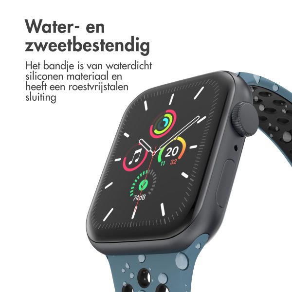 imoshion Sport⁺ bandje Apple Watch Series 1-9 / SE / Ultra (2) - 42/44/45/49 mm - Maat S/M - Celestial Teal & Black
