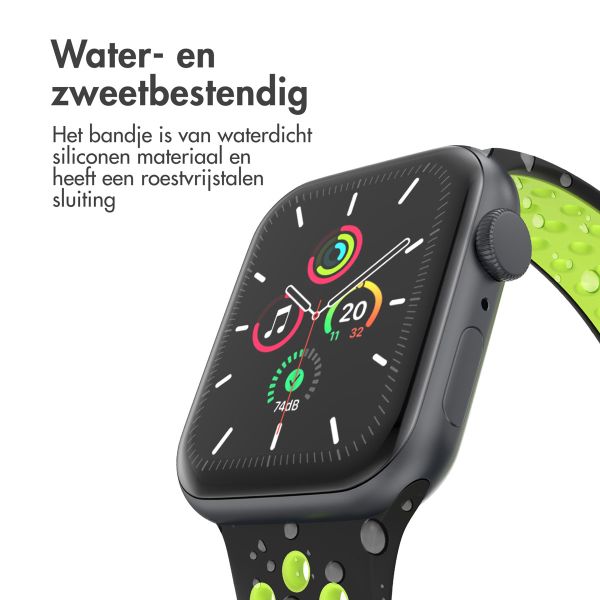 imoshion Sport⁺ bandje Apple Watch Series 1-10 / SE / Ultra (2) - 42/44/45/46/49 mm - Maat M/L - Black Volt