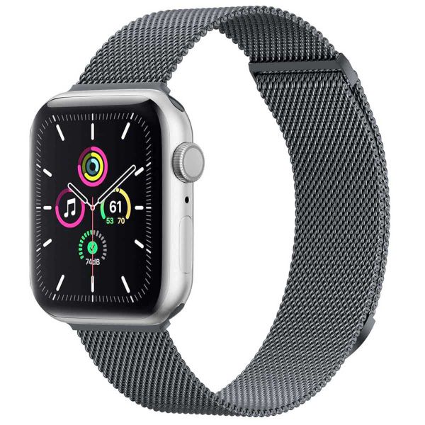 imoshion Milanees magnetisch bandje Apple Watch Series 1-9 / SE - 38/40/41 mm / Series 10 - 42 mm - Maat S - Grijs