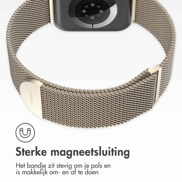 imoshion Milanees magnetisch bandje Apple Watch Series 1-9 / SE - 38/40/41 mm / Series 10 - 42 mm - Maat M - Sterrenlicht