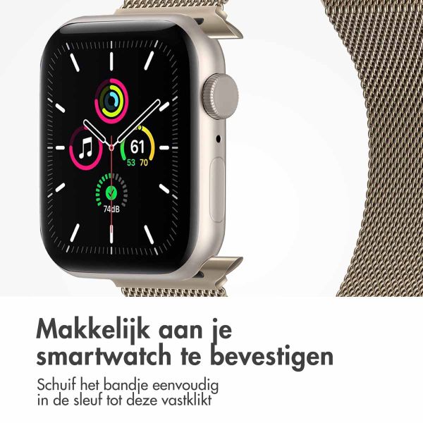 imoshion Milanees magnetisch bandje Apple Watch Series 1-9 / SE - 38/40/41 mm / Series 10 - 42 mm - Maat M - Sterrenlicht