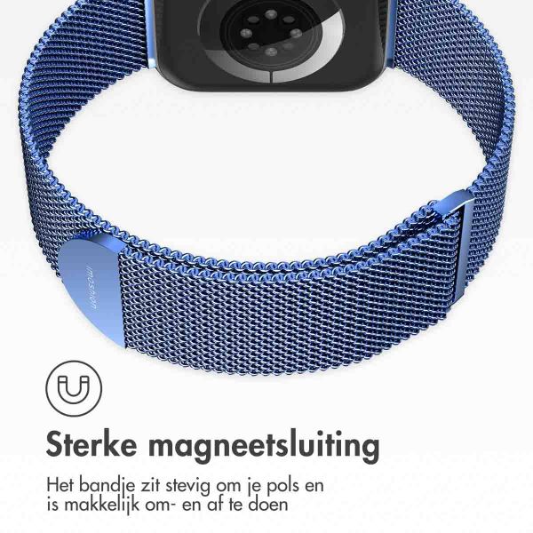 imoshion Milanees magnetisch bandje Apple Watch Series 1-9 / SE - 38/40/41 mm / Series 10 - 42 mm - Maat M - Blauw